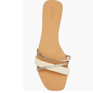 NEW REFORMATION Made In Brazil Leather Katina Strappy Flat Slides 725 8j4
